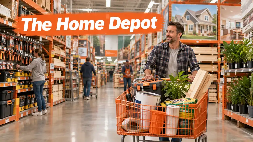 The Home Depot Home Improvement Shopping Homeowner shopping for DIY tools, lumber and home improvement supplies at The Home Depot
