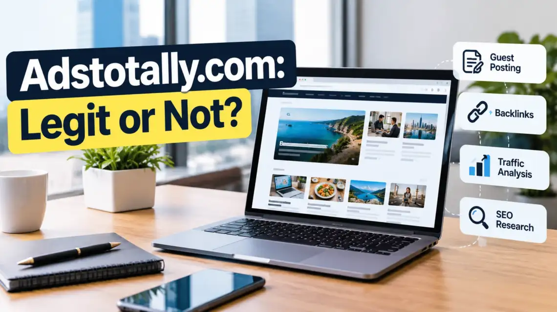 Adstotally.com review showing website legitimacy and SEO research