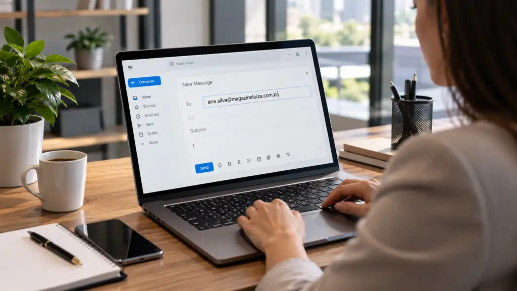 Magazine Luiza email domain and corporate email structure